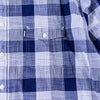 Barbour Tailored Fit Plaid Button Shirt Sz. XL Blue White Cotton Long Sleeve