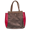 Tommy Hilfiger Antonella II Tote Chestnut Red Monogram Jacquard Womens EUC