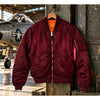 Alpha Industries MA-1 Flight Bomber Jacket Men's L Burgundy Orange Reversible