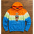 Polo Ralph Lauren Polo Bear Tie-Dye Fleece Hoodie Men's Large Orange Blue EUC
