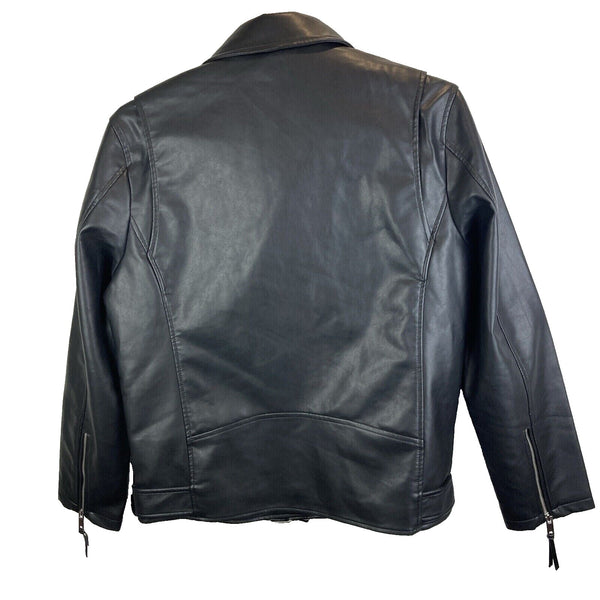 Robert Graham Racer Lined Jacket Black RGF22R86 $268 Zippers Biker Club Size 2XL