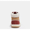 Coach CE872 Hi Top Sherpa Sneakers Cherry Light Camel Suede Women’s 10B NIB