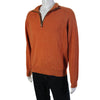 Vineyard Vines Mens Wool Mock Neck Half Zipped Pullover Sweater Orange Size L