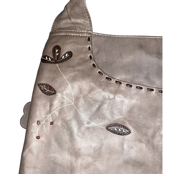 Radley London Pockets Medium Leather Crossbody Bag Cross-Stitch Floral Vtg NWT