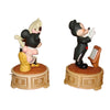 Walt Disney Productions Mickey & Minnie Wind Porcelain Musical Figurines Vintage