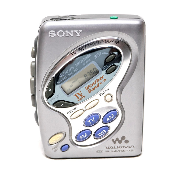 Sony Walkman WM-FX281 AM FM Weather Band Cassette Player Tested Works Clean EUC