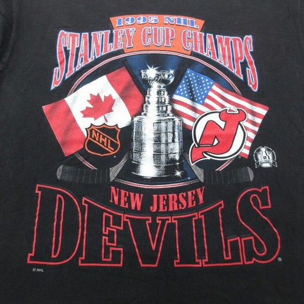 New Jersey Devils 1995 NHL Hockey Stanley Cup Champions Starter Shirt USA Sz. L