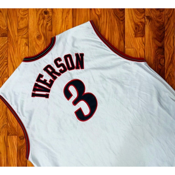 Philadelphia 76ers Allen Iverson #3 Champion Jersey 3XL 56 VTG Authentic