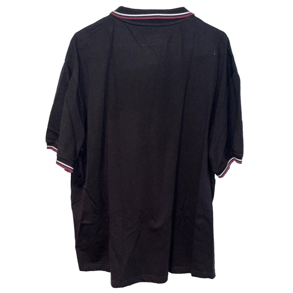 Firetrap Mens Lazer Polo Shirt Black Red Sz. 4XL