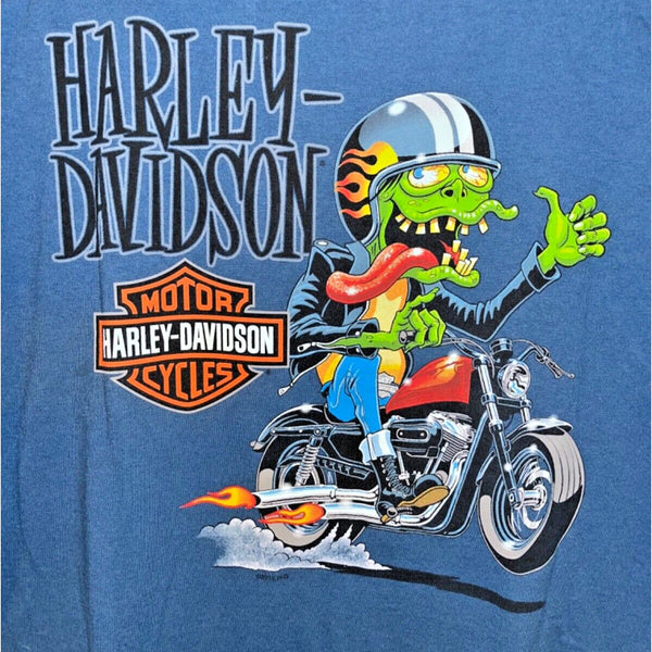 Harley Davidson Riding Caricature Chester Spring Pennsylvania Sz M Biker T Shirt
