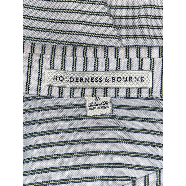 Holderness & Bourne Striped Polo Men’s M Watchung Valley Golf Club Pennant Logo
