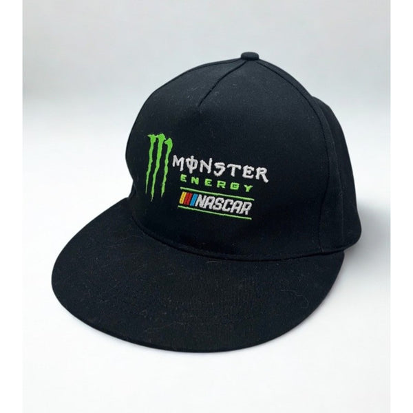 Monster Energy NASCAR Snapback Hat Black Green Logo Cap NWOT Adjustable