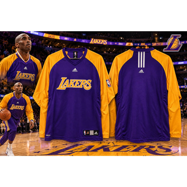 Los Angeles Lakers 2007 Adidas Shooting Shirt Warm Up Kobe Era Sz. Medium