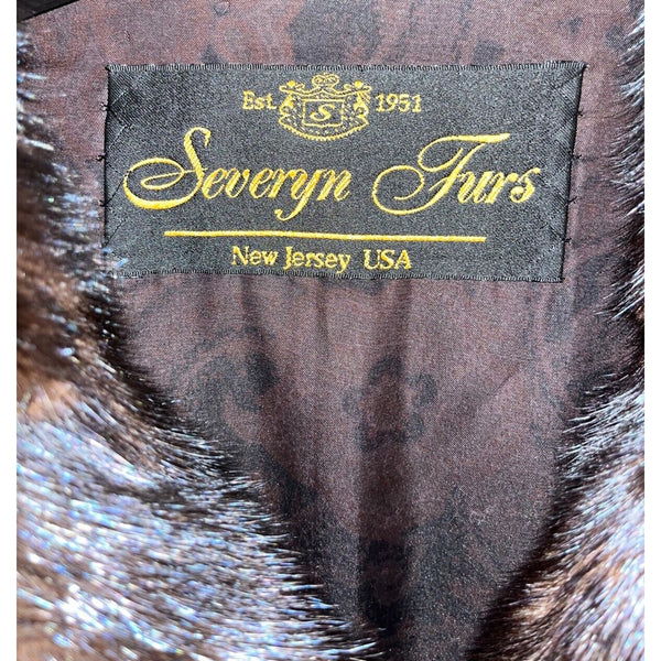 Ranch Mink Fur Severyn Furs Long Sz. 10 Vintage PRISTINE Professionally Stored