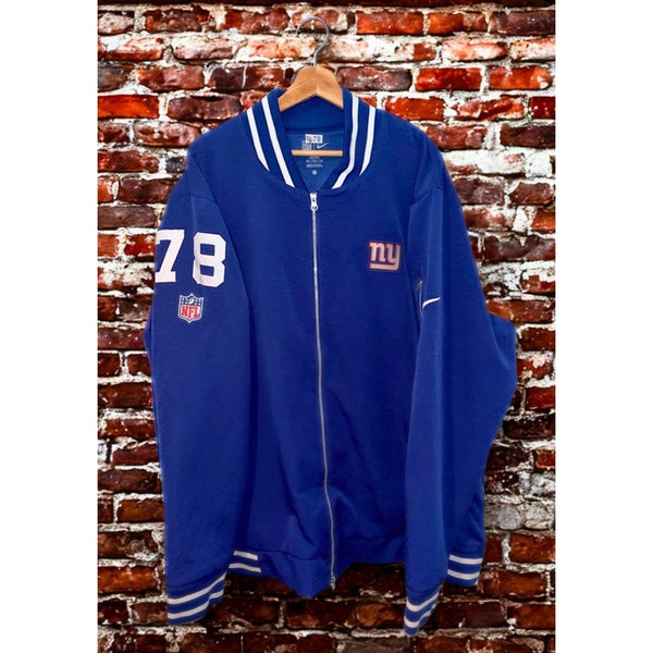 New York Giants Andrew Thomas Game Worn Sideline Coaches Blue Jacket Sz. 3XLT