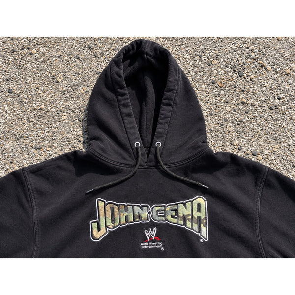 John Cena WWE Vintage Camo Logo Hoodie Men's M Steve & Barry's Wrestling Y2K