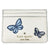 Kate Spade Flutter Fly Butterfly Leather Card Holder White Blue NWOT MSRP $99