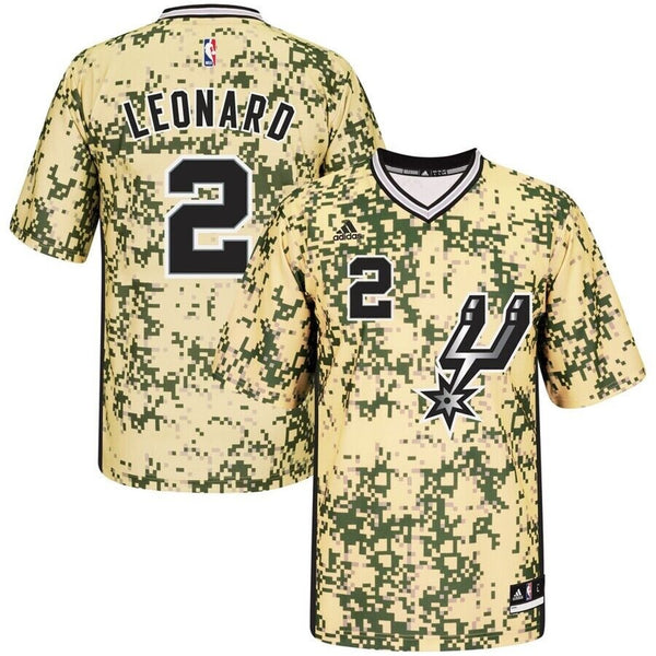 Kawhi Leonard Adidas Nba Swingman Jersey Camo San Antonio Spurs Men's Sz S RARE