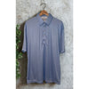 Collars & Co XL Blue Micro Check Performance Polo Dress Collar Golf Shirt EUC