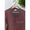 Faherty Epic Quilted Fleece Pullover Burgundy Mens Large Snap Pocket