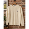 Polo Ralph Lauren Cable Knit Sweater Men's L Cream Wool Cashmere Pony