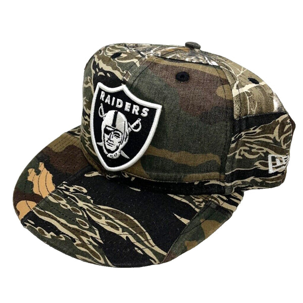Las Vegas Raiders New Era Realtree Patchwork Camo 59FIFTY Fitted Hat 7 3/4 (1)
