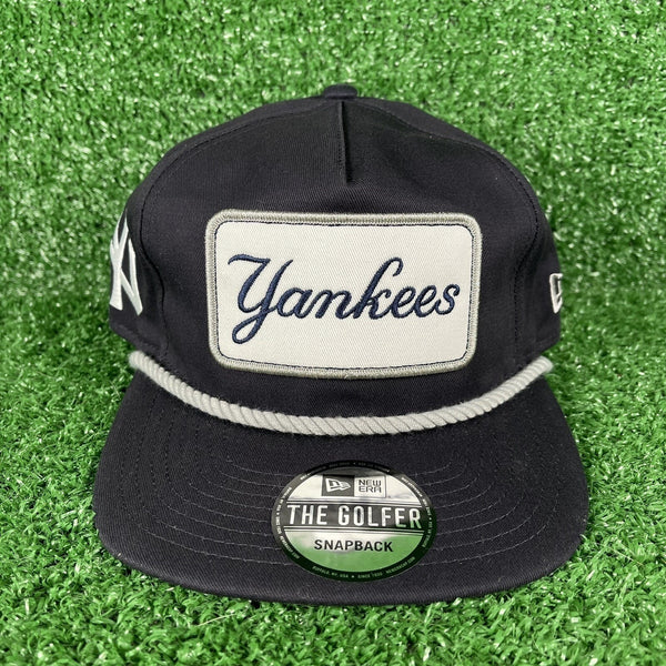 New York Yankees New Era The Golfer Rope Hitch Snapback Hat Navy MLB Patch Cap