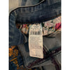 DESIGUAL Floral Embroidered Womens Graphic Skinny Jeans 30X27 18SWDD59 Y2K Vibes