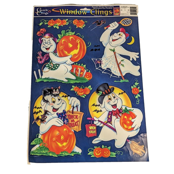 Halloween Decor Ghosts 2000 Classic Clings Window Clings Stickers NOS