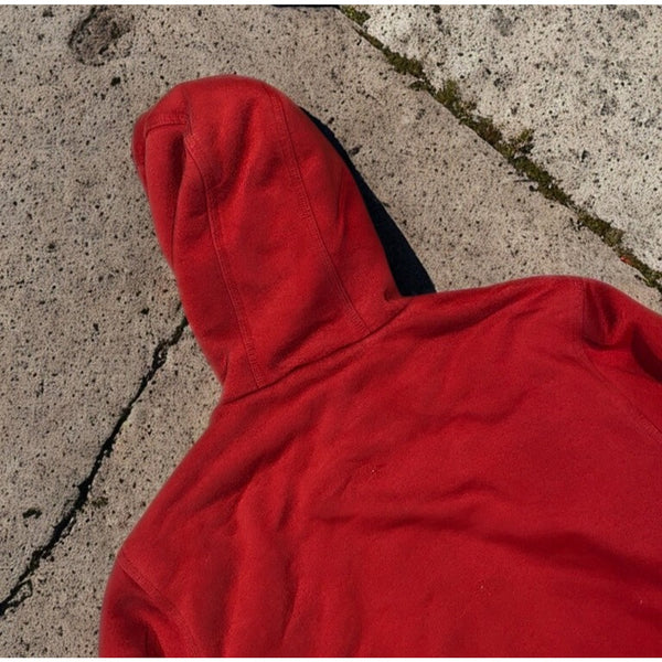 L.L.Bean Katahdin Iron Works Sherpa Lined Full Zip Hoodie Red Men’s Medium