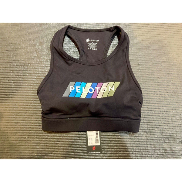Peloton Womens Small Black SU221 Pace High Neck Sports Bra NWT