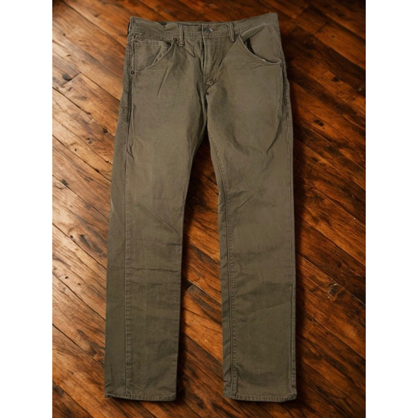 Levi’s 511 Skinny Jeans Mens 36x34 Military Green Cinch Waist 7 Pocket