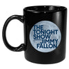 Tonight Show Jimmy Fallon Mug Black Ceramic Moon Logo 2014 NBC NWOT