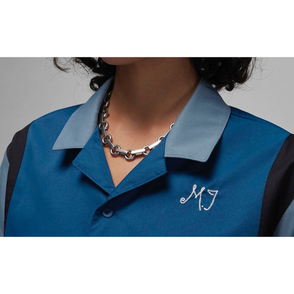 Jordan Womens Button Up Shirt Sky J French Ozone Blue DZ3340 427 • NWT Size XL