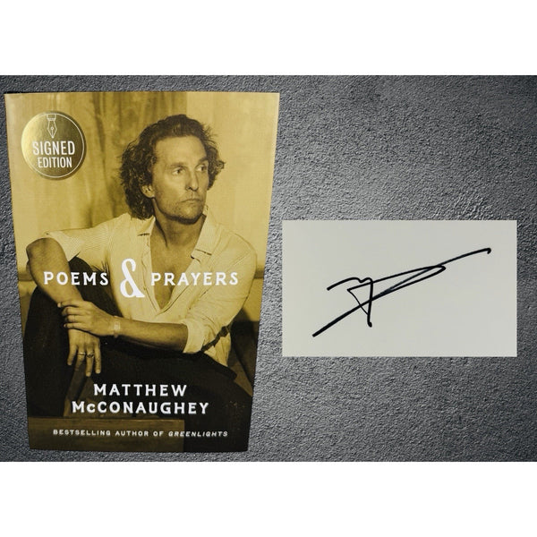 Poems & Prayers Matthew McConaughey Signed Hardcover 1st Edition BN Exclusive