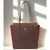 Tommy Hilfiger Antonella II Tote Chestnut Red Monogram Jacquard Womens EUC