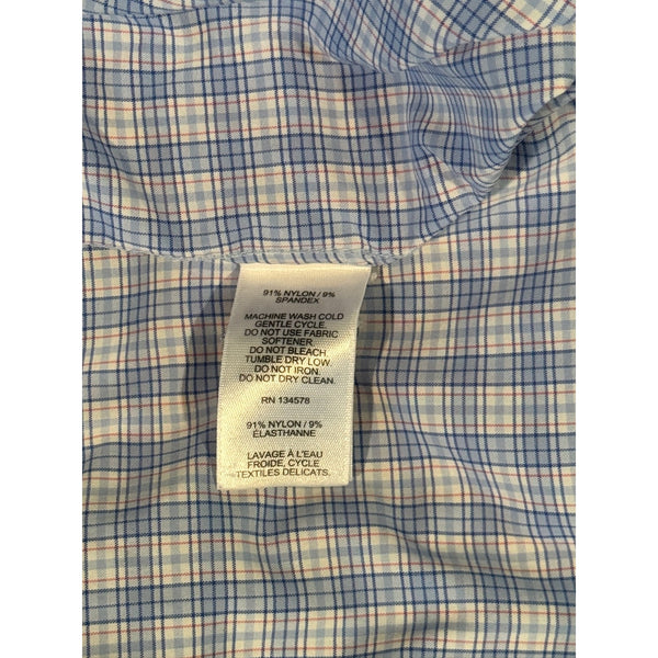 Vineyard Vines Performance Tucker Slim Fit Plaid Button Down Shirt Size XL