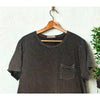 Marine Layer T-Shirt M/L Olive Green Navy Stripe Signature Pocket Style 15101