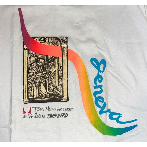 Herman Miller Eames Geneva Tee XL Signed Newhouse Shepherd Vintage 90s USA Rare