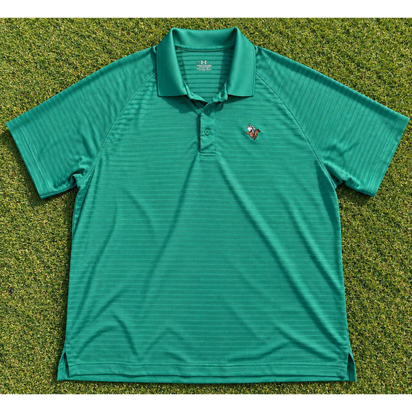 Sleepy Hollow Country Club Under Armour Golf Polo Shirt Men's XL Green Stripe
