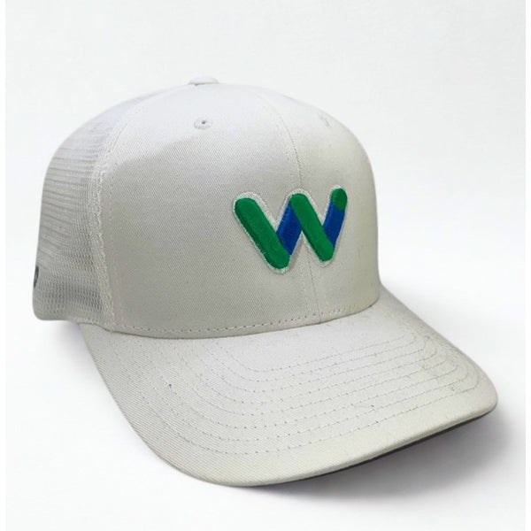 Waymo Google Trucker Hat Snapback White Flexfit 110 Tech Mesh Cap Rare