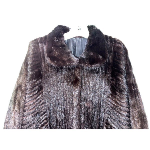 Ranch Mink Fur Coat Severyn Furs Short Jacket Womens Sz 10 PRISTINE Stored VTG