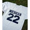 Michigan Wolverines Ty Law #22 Champion Jersey White USA Size XL Vintage