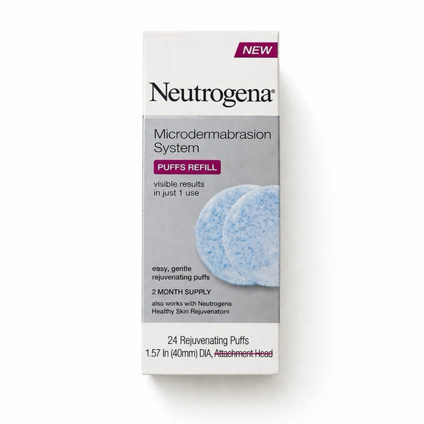 Neutrogena Microdermabrasion Rejuvenating Puffs Refill 24 Pads + Head New 55243
