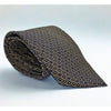 Fendi Cravatte Vintage Silk Tie Navy Gold All Over FF Logo Made in Italy EUC