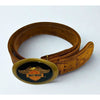 Harley Davidson 1983 Baron Solid Brass Belt Buckle USA Western Leather Vintage