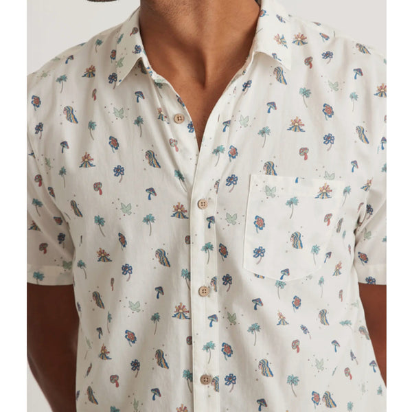 Marine Layer Island Cotton Plain Weave Shirt 2XL NWT Short Sleeve