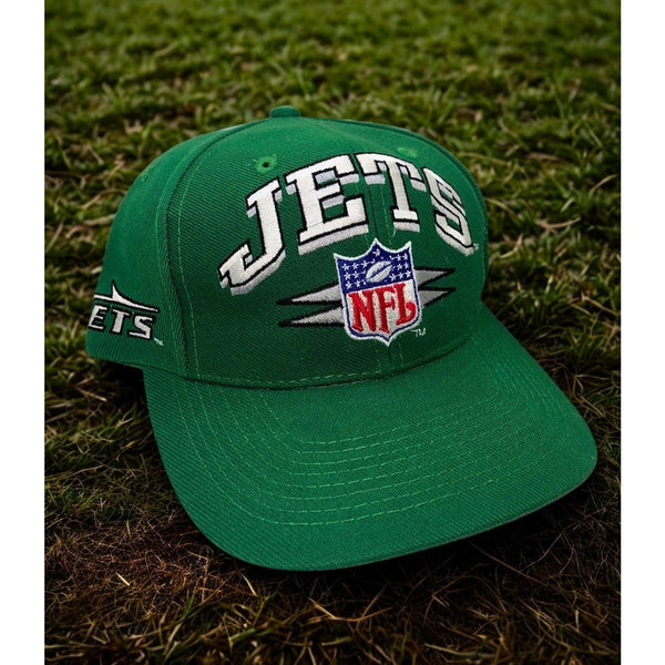New York Jets Logo Athletic Diamond Cut Snapback Hat NFL Pro Line Vintage 90s
