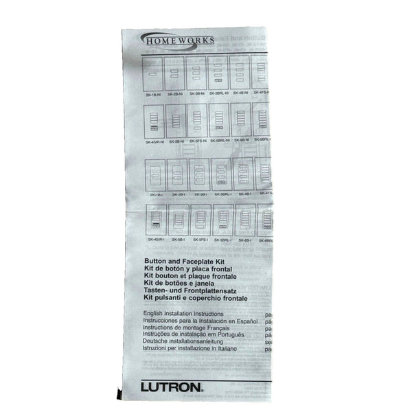 Lutron Homeworks SK-4B-I-BE-E Faceplate Button Kit New In Box