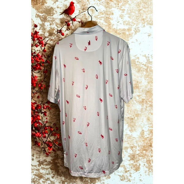 Johnnie-O Featherweight Toutou Bird Golf Polo Shirt Men’s Large White